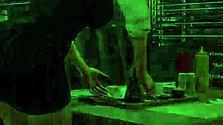 See how women display their private parts in a restaurant in this adult entertainment video