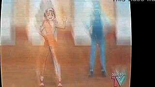 Eri-chan's deepthroat and cartoon workout video