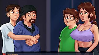 Summer story 203: Erotic cartoon with anime-style art