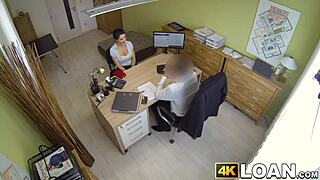 Big dick loan agent surprises busty amateur with anal sex
