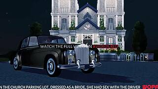 Honeymoon hotel humiliation: Old husband's cheating wife in 3D