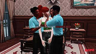 Honeymoon hotel humiliation: Old husband's cheating wife in 3D