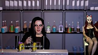 Public hentai game with deep throat and nipple play