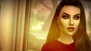 The cougar preys on her husband’s father in a steamy Sims 4 scene