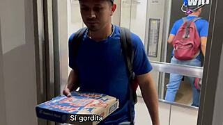 Hot milf seduces pizza delivery guy for a wild fuck