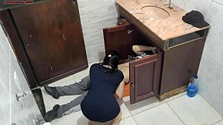 Wife's crazy antics with the plumber are quite something