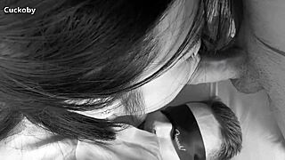 Extreme cuckoldry with cum swallowing and cleaning up