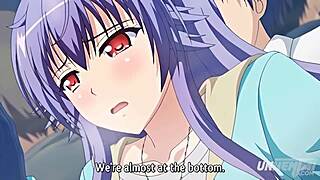 Public elevator affair with Asian teen in animated hentai