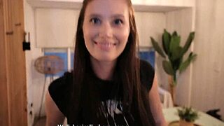 Street sex for cash with a tall brunette babe