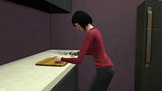 Horny stepmom seduces her stepson in this hentai video