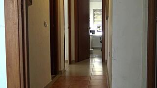 A maid's surprise encounter with a well-endowed man