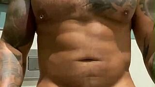 Muscular hunk Viktor rom shows off his big cock