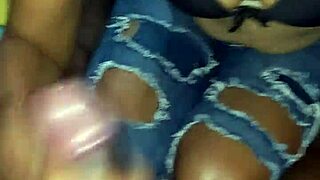 Pretty Caribbean beauty gets wet and wild with neighbor