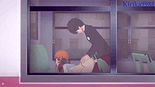 Intense threesome with Futaba, Ann, and Ren in 3D hentai