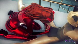 Sissy Asuka gets creampied in gay Evangelion manga and game