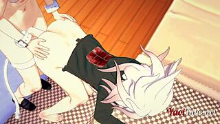 Japanese twink gets a hot load in his mouth
