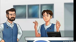 Workplace oral action with boss's daughter in steamy comic