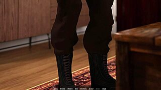 Beautiful 3D video of a hot milf in a threesome scene