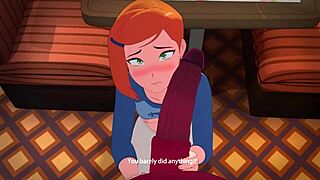 Gwen Tennyson's hot scene in Ben 10 cartoon