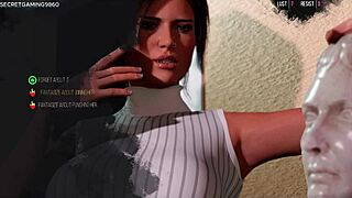 Lara Croft enjoys interracial action at a glory hole