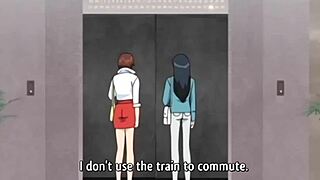 Public elevator action with anal creampies and cum coverage