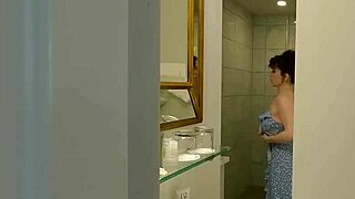 Stepmother and stepson's secret desires in a luxurious hotel room