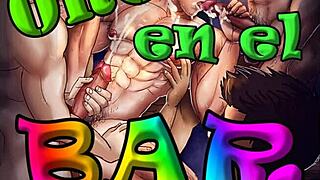 Finger action in a bar of the kind that is orgastic