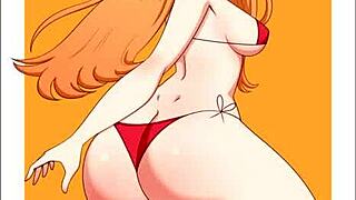 Compilation of Power saw-wielding man in bondage and chained up in anime porn