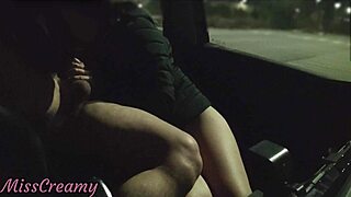 Public parking lot dogging leads to steamy outdoor sex