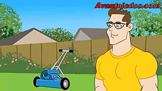 Gay black man and the landscaper are the stars of this porn video