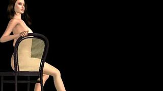 3D animated girl in various sexy positions and poses