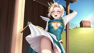 Beautiful anime and manga-inspired cosplay with sexy skirt-wearing girls