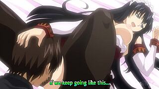 First-time big-boobed step-sis gets naughty in anime hentai