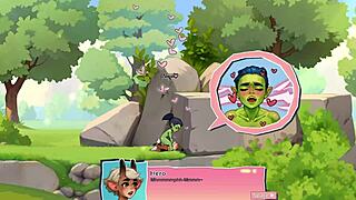 Horny orcess face-sits lucky boy in perverted game