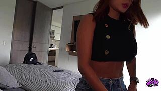 Fake tits and tight pussy get pounded in hardcore video