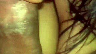 One on one lactating babe gets a rough blowjob