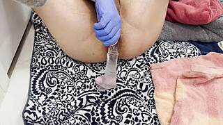 POV of a dirty anal scene with cum and farting