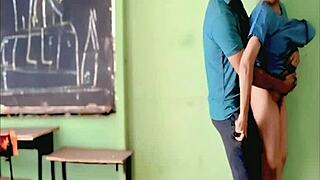 Amateur video shows young Indian students having sex in classroom and getting caught