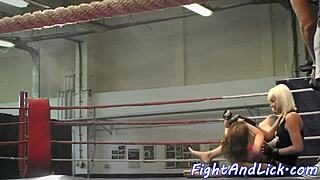 Amateur redhead European wrestler gets seduced by her opponent
