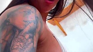 Muscular man has rough anal sex with hot cowgirl in homemade video