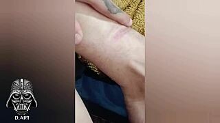 Alternative beauty enjoys a sensual foot massage with a hard cock