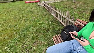 A passionate and romantic one night stand with a beautiful woman in the park