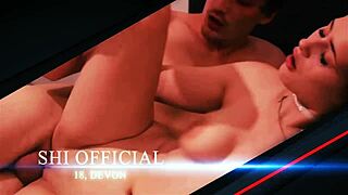 Alternative looking teen enjoys a facial in this British porn video