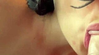 Sloppy and wet blowjob from a cute amateur couple