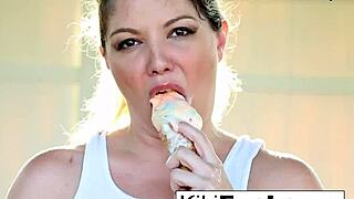 Kiki’s solo performance with ice cream is a hot and steamy one