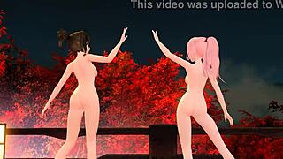 Megurine Luka & Meiko Magnet Project Diva nude mod full naked