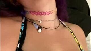 While daddy is at work, amber masturbates and squirts for him