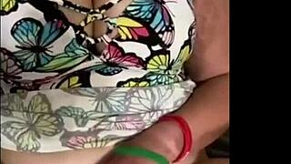 While daddy is at work, amber masturbates and squirts for him