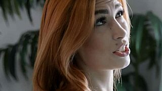 Redhead rides hot daddy’s cock in intense scene