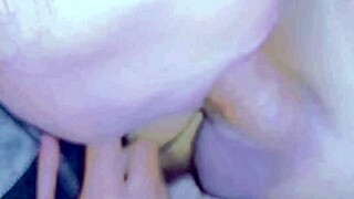 Girlfriend takes deepthroat with stunning, captivating eyes